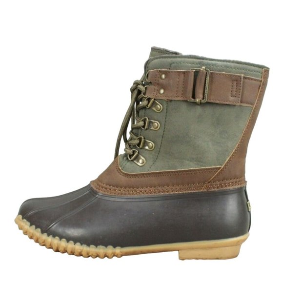 Jambu Shoes - JBU Jambu Windsor Brown Leather Waterproof Mid Calf Duck Boots Size 8.5 M